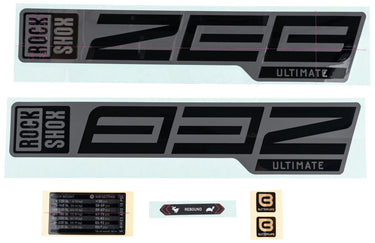 Rockshox dekor set decal set rs black 27 29 f. black dipping r.