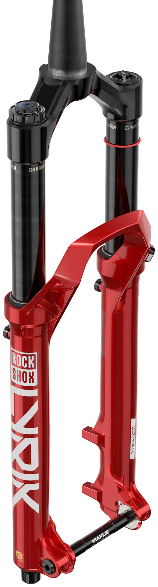 Afbeelding laden in galerijviewer, Rockshox verende voorvork lyrik ultimate rc2 sus.fork rs lyrik ult.rc2 27,5 boost red 160mm
