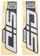 Rockshox dekor set decal set rs glossy white for black sliders