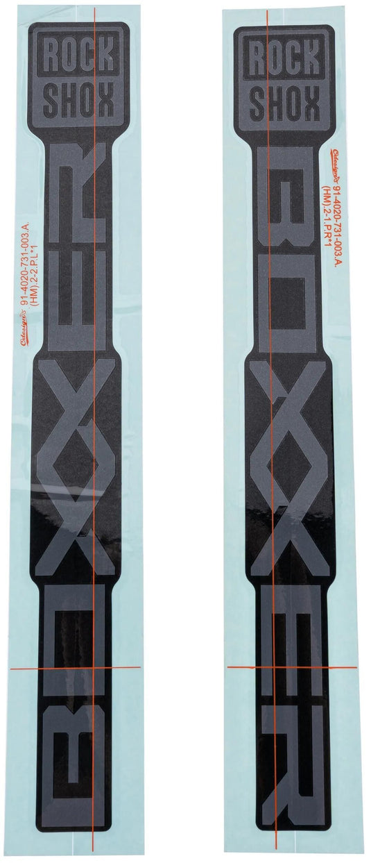 Rockshox dekor set decal set rs grey matt black sliders