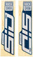 Rockshox dekor set decal set rs glossy white for blue sliders