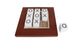 Tic tac toe o x creme bruin hout 20x20x4cm