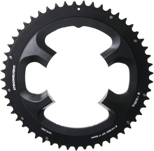 Stronglight kettingblad chain ring strongl. 53t outer alu black