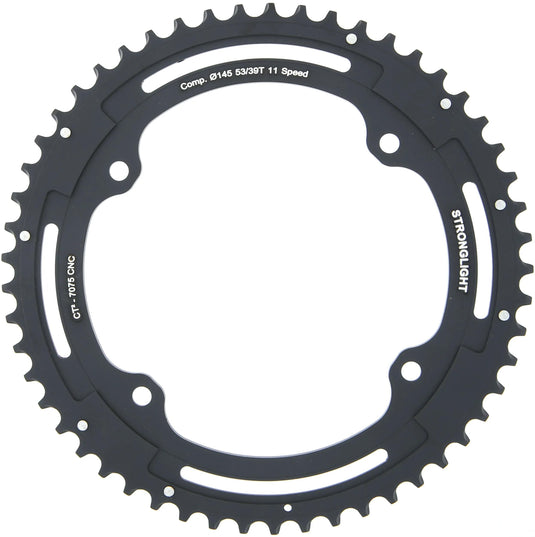 Stronglight kettingblad ct2 chain ring strongl. ct2 53t outer cer.-tefl.coat.