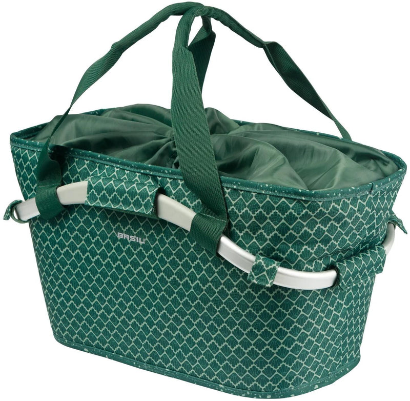 Afbeelding laden in galerijviewer, Basil fietsmand flair carry all achtermand met mik bevestiging 38 x 21 x 27 cm - groen
