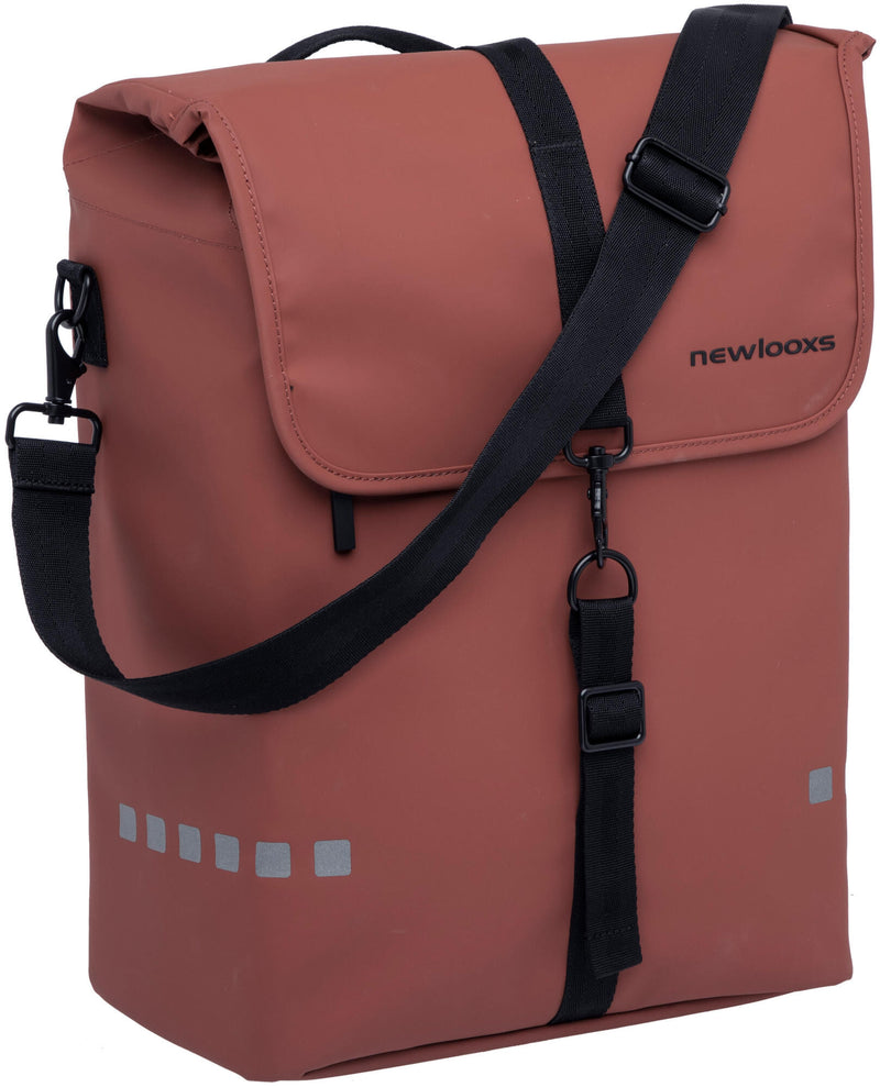 Afbeelding laden in galerijviewer, Odense Single - ruime enkele fietstas - unisex - waterafstotend polyester - rust - 17,5L
