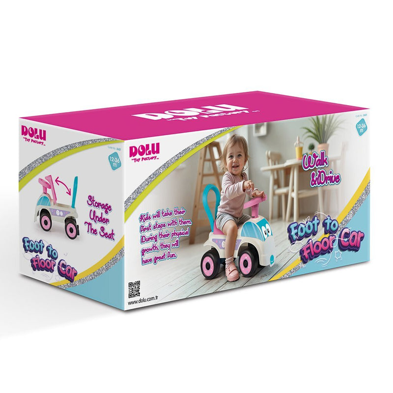 Afbeelding laden in galerijviewer, Dolu loopauto roze wit
