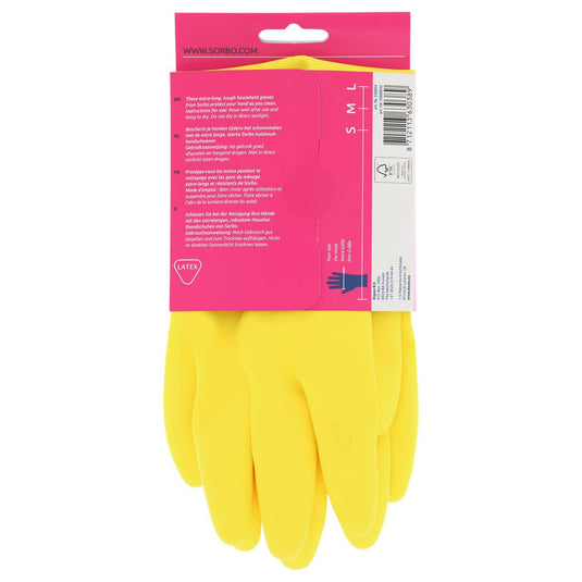 Sorbo huishoudhandschoenen latex geel l