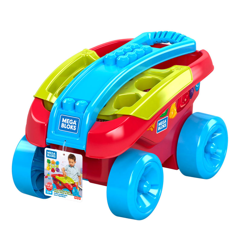 Afbeelding laden in galerijviewer, Fisher Price Mega Bloks Trekwagen Vormenstoof
