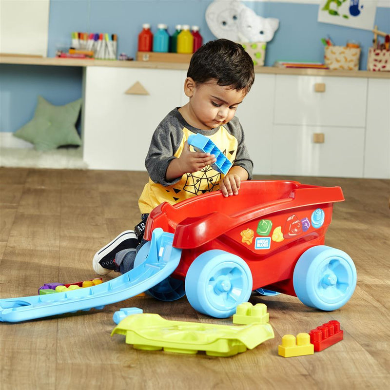Afbeelding laden in galerijviewer, Fisher Price Mega Bloks Trekwagen Vormenstoof
