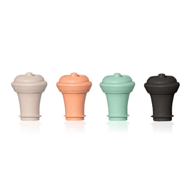 Vacuvin vacuum wine stoppers colored loop 4-delig