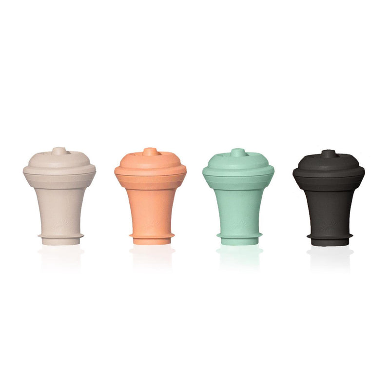 Afbeelding laden in galerijviewer, Vacuvin vacuum wine stoppers colored loop 4-delig
