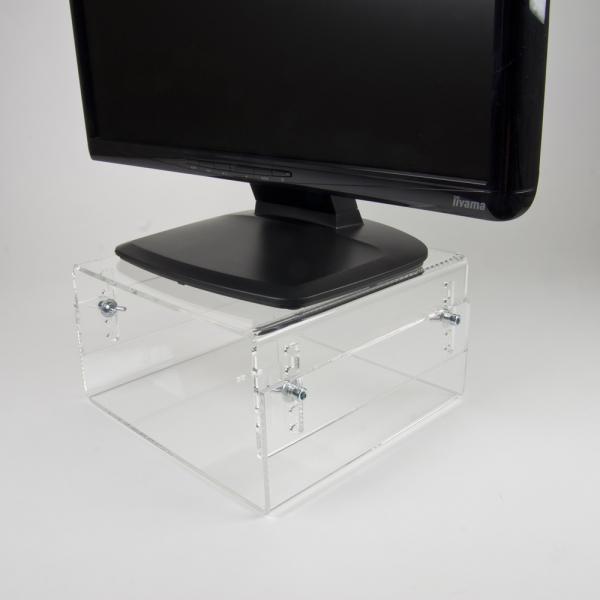 Afbeelding laden in galerijviewer, Neomounts neomounts nsmonitor40 lcd crt monitor riser, 25 kg, acrylic, transparent

