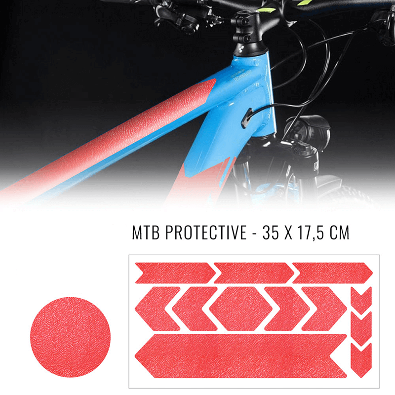 Afbeelding laden in galerijviewer, Fiets frame bescherming stickerset neon rood

