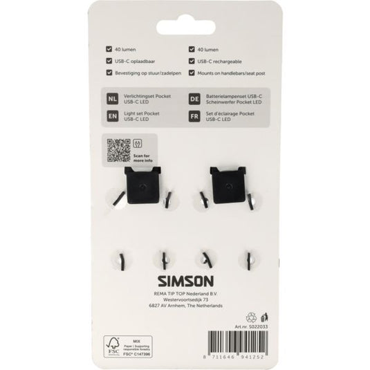 Simson verlichtingsset aurora pocket