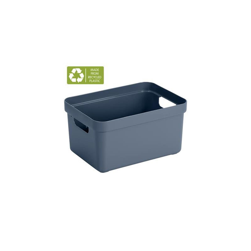 Afbeelding laden in galerijviewer, Sunware sigma home opbergbox 5l donker blauwgrijs 25,2 x 17,5 x 12,2 cm
