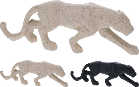 Home styling panter polystone geometrisch 24x5x8cm