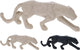 Home styling panter polystone geometrisch 24x5x8cm