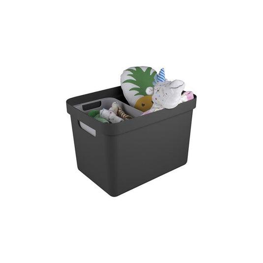 Sunware sigma home opbergbox 18l - 35x24.6x24.3 cm - antraciet