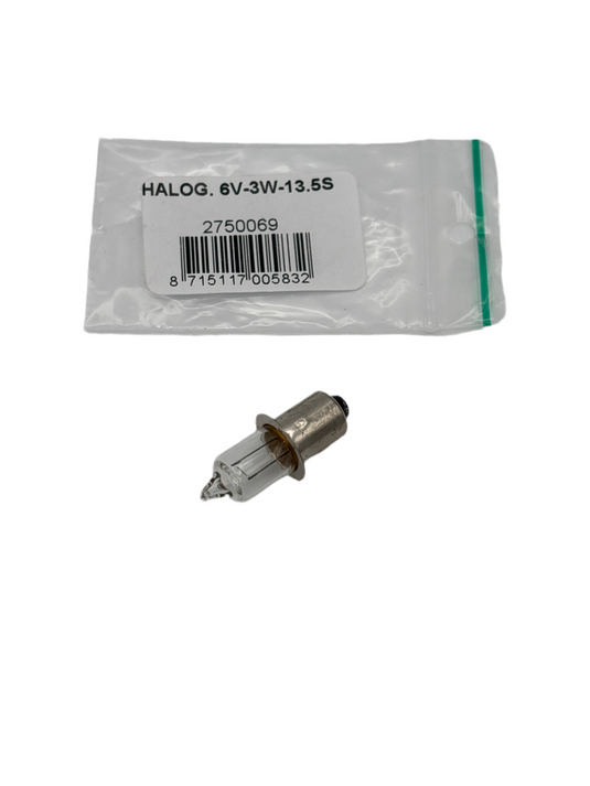 Spanninga lamp 6V-3W halogeen PX13.5s kraag (als VL1179)