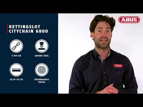 Afbeelding laden in galerijviewer, Abus CityChain 6800 110 Rood - Kettingslot

