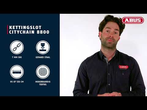 Afbeelding laden in galerijviewer, Abus CityChain 8800 95 rood - fietskettingslot
