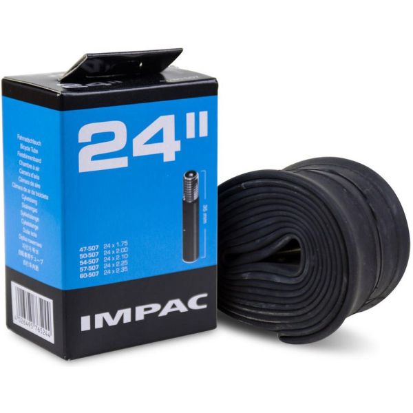 Afbeelding laden in galerijviewer, Impac Binnenband (by Schwalbe) AV24 24x1.5 2.35 ETRTO 40 60-507 , Ventiel: auto schrader 35mm
