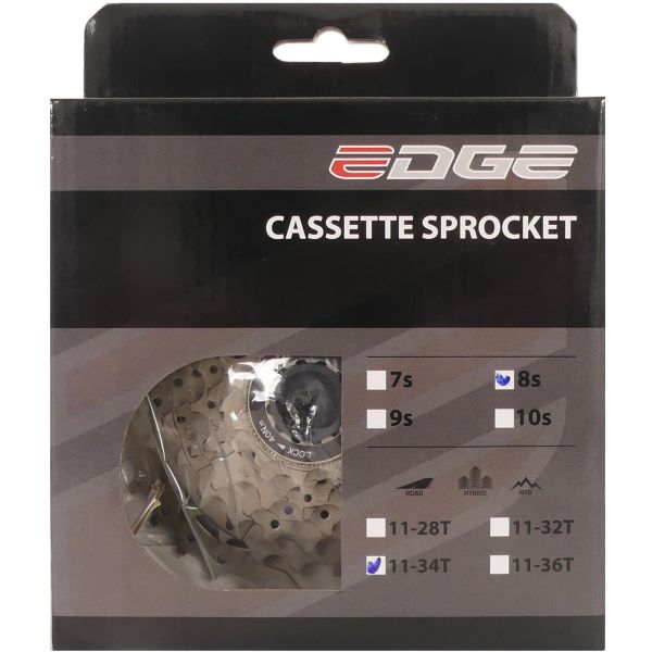 Afbeelding laden in galerijviewer, Edge cassette 8 speed cs-m5008 11-34t - zilver
