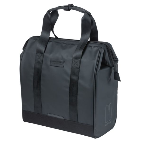 Afbeelding laden in galerijviewer, Basil fietsshopper grand tarpaulin mik 23l 12 x 34 x 35 cm - zwart
