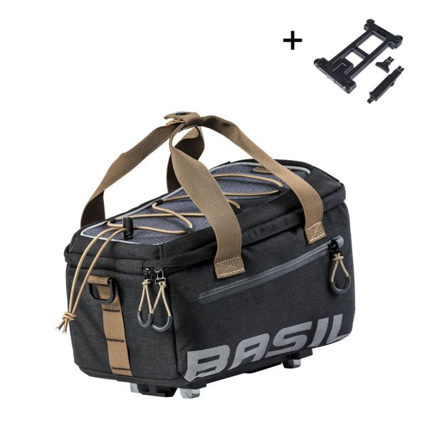 Afbeelding laden in galerijviewer, Basil gepäckträgertasche miles luggage bag miles mik 2.0 black slate
