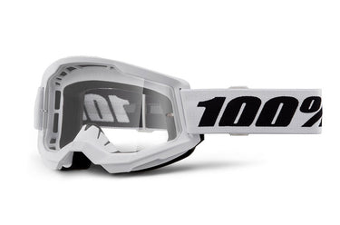 100% strata 2 (clear lens fa23) white - goggle