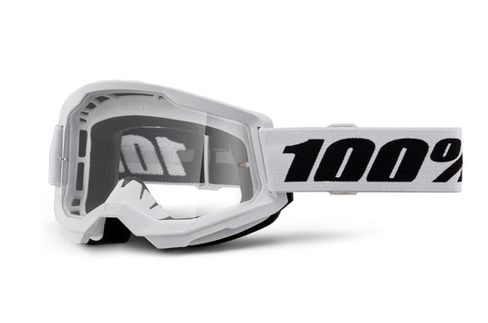 100% strata 2 (clear lens fa23) white - goggle