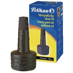 Stempel inkt pelikan 4k 28ml zwart sneldrogend