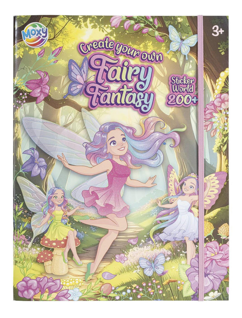 Afbeelding laden in galerijviewer, Moxy fairy fantasy stickerboek 33x25cm, 20 pagina's 6 stickersheets (+ 200 stickers)
