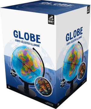 Braet globe illuminé corps célestes - fr - 25 cm diam.
