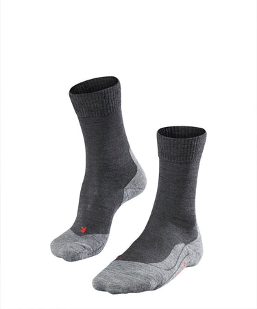 Falke tk5 anti-blaar dun wol functioneel materiaal wandelsokken dames grijs - maat 41-42