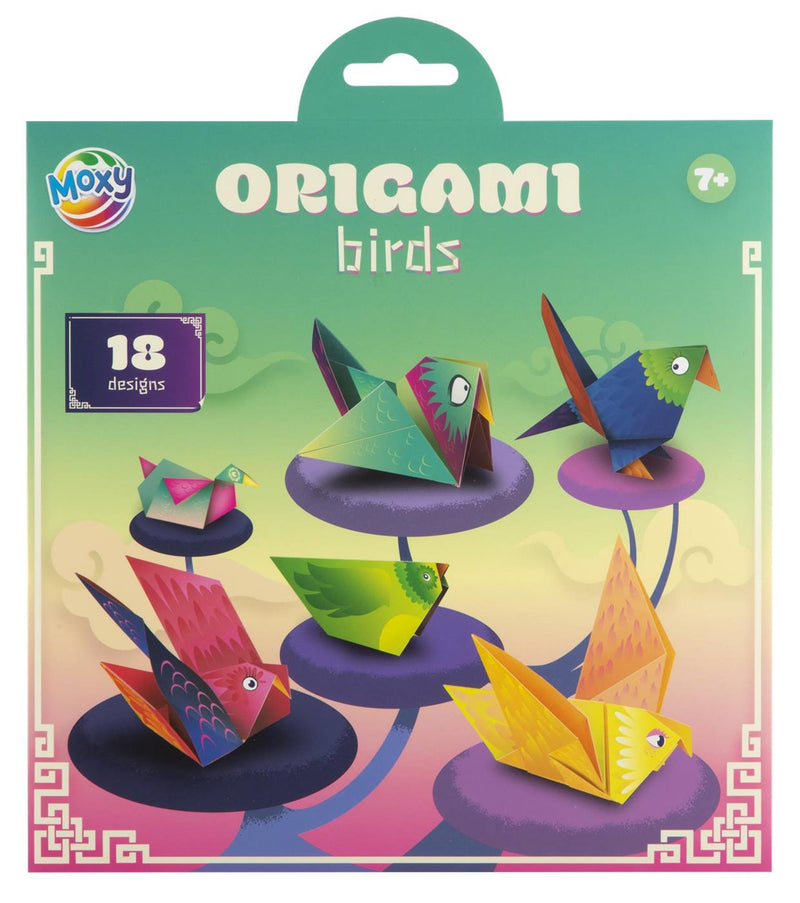 Afbeelding laden in galerijviewer, Moxy origami, 19,5x19,5cm 12 vellen 2 assorti dieren vogels
