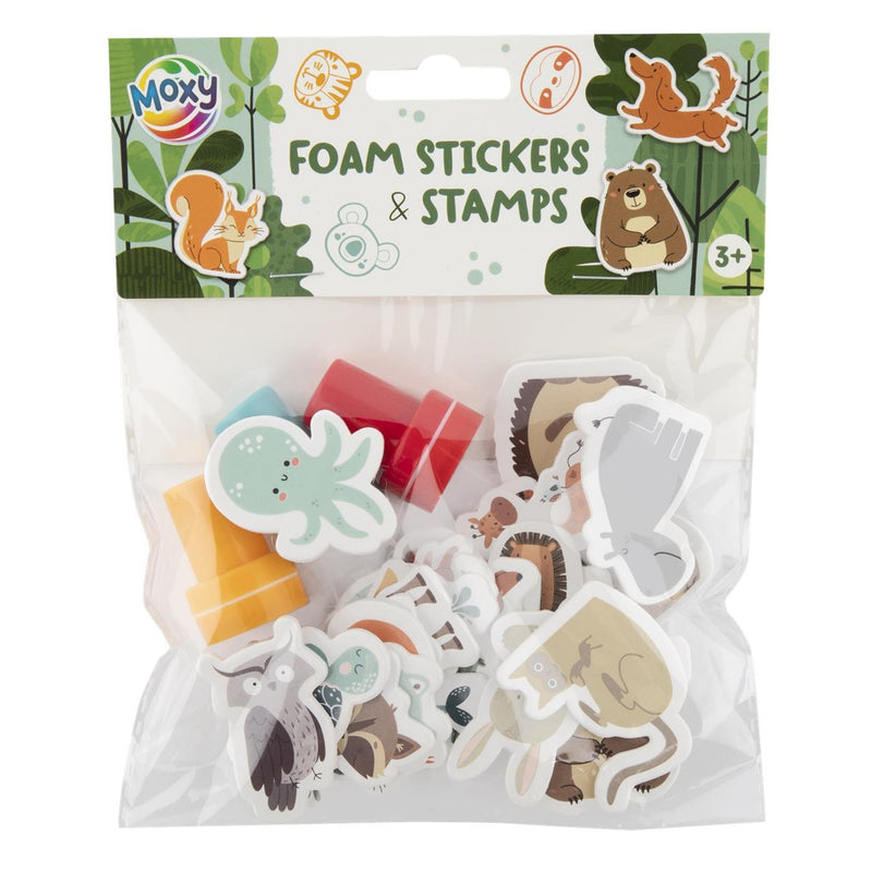 Afbeelding laden in galerijviewer, Moxy zelfinktende stempels, 3st. en foamstickers
