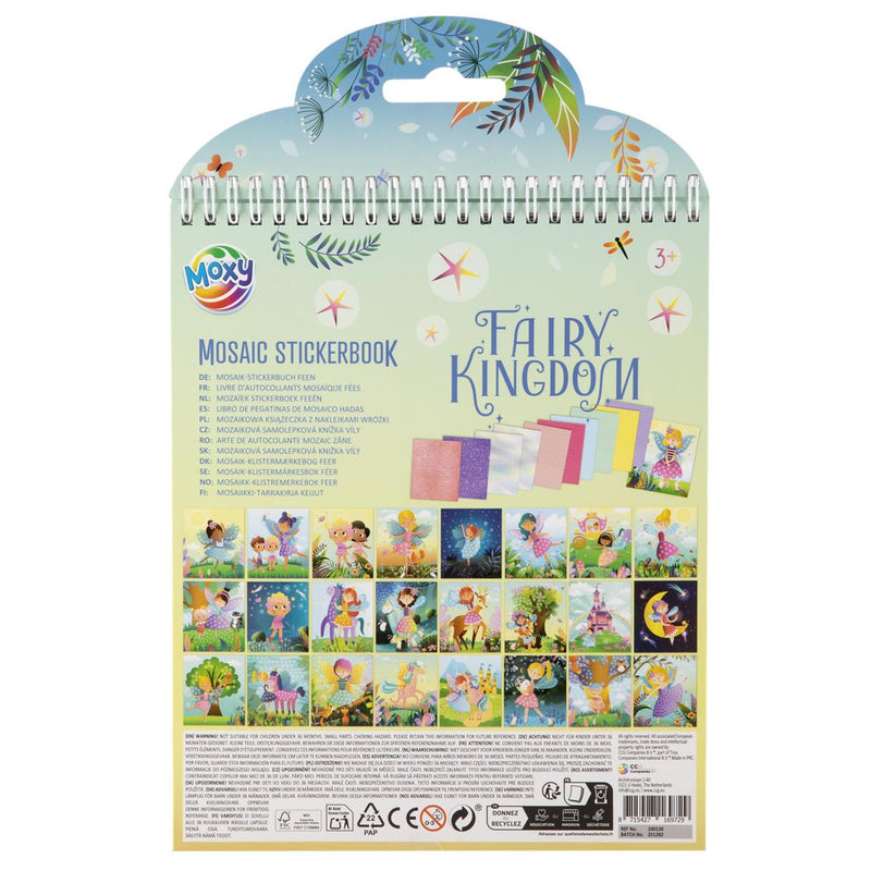 Afbeelding laden in galerijviewer, Moxy luxury mosaic stickerboek fairies, 24x20cm, 25 vellen
