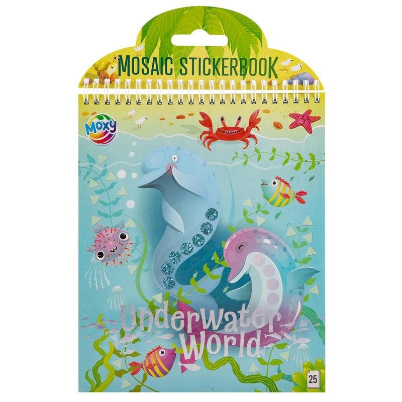 Afbeelding laden in galerijviewer, Moxy luxury mosaic stickerboek underwaterworld, 24x20cm, 25 vellen
