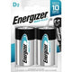 Batterij energizer max plus d 2 stuks