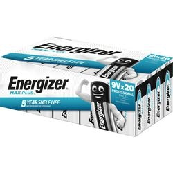 Batterij energizer max plus 9v 20 stuks