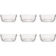Duralex schaal carre vierkant hardglas 6 stuks 11x11x4,6cm