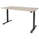 Zit-sta-bureau schaffenburg dextro basic 160 x 80 cm eiken zwart