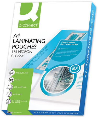 Q-connect lamineeretui a4 2x 175 micron 100 stuks