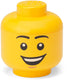 Lego opbergbox, opbergdoos, mini, 10 cm, hoofd, happy boy -
