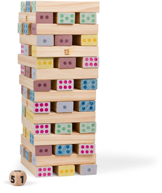 Bs toys houten reuzegroot nummertoren - 46dlg.