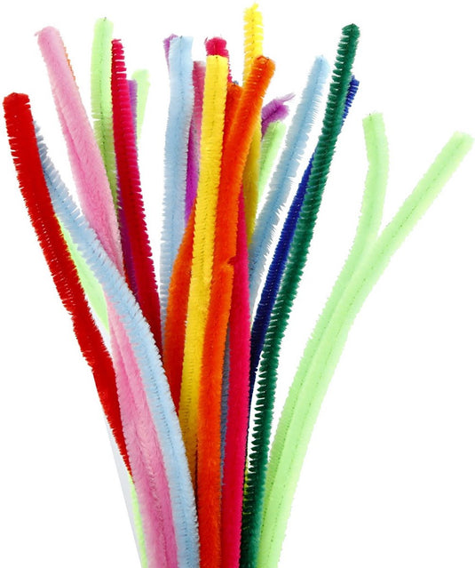Creativ company creotime chenille draad, dikte 9 mm, kleuren assorti, 200 assorti
