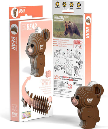 Eugy 3d puzzel - beer - wilde dieren - duurzaam - verzamel ze allemaal - 6 jaar
