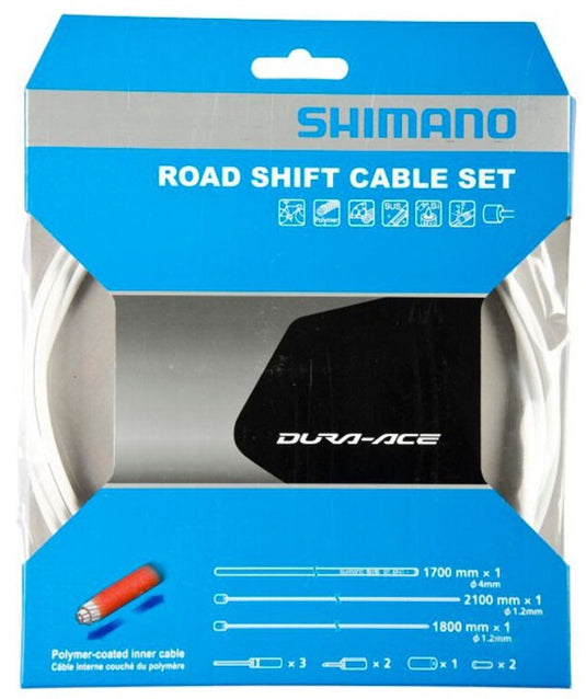 Shimano dura-ace schakelkabelset polymer gecoat zwart ot-sp41 1800 2100 mm
